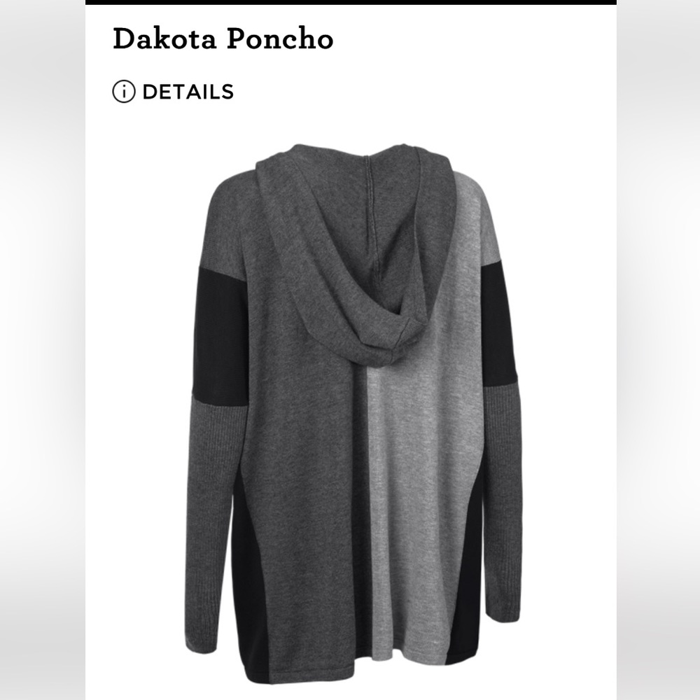 Cabi ‘Dakota Poncho’ hooded sweater boxy flowy fit, size medium.